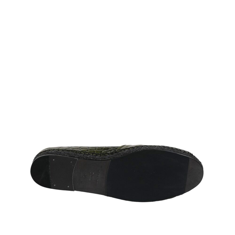 Dolce & Gabbana Dolce & Gabbana Green Exotic Leather Espadrilles Slip On Sho Size US 11 / EU 44 - 8 Thumbnail