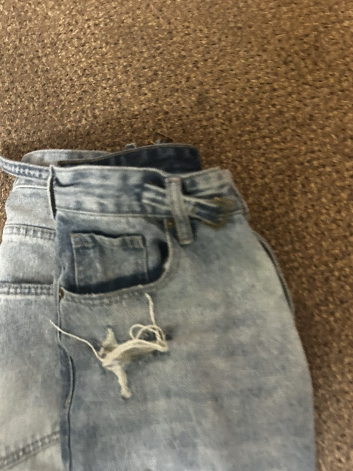 Avant Toi Light Blue Distressed Baggy Denim Size US 32 / EU 48 - 6 Thumbnail