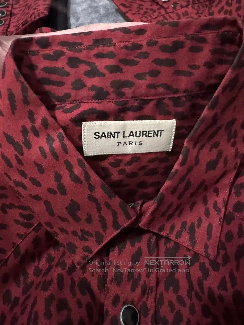 Saint Laurent Paris Saint Laurent Paris Cotton palace cat eye red leopard prin Size S / US 4 / IT 40 - 6 Thumbnail