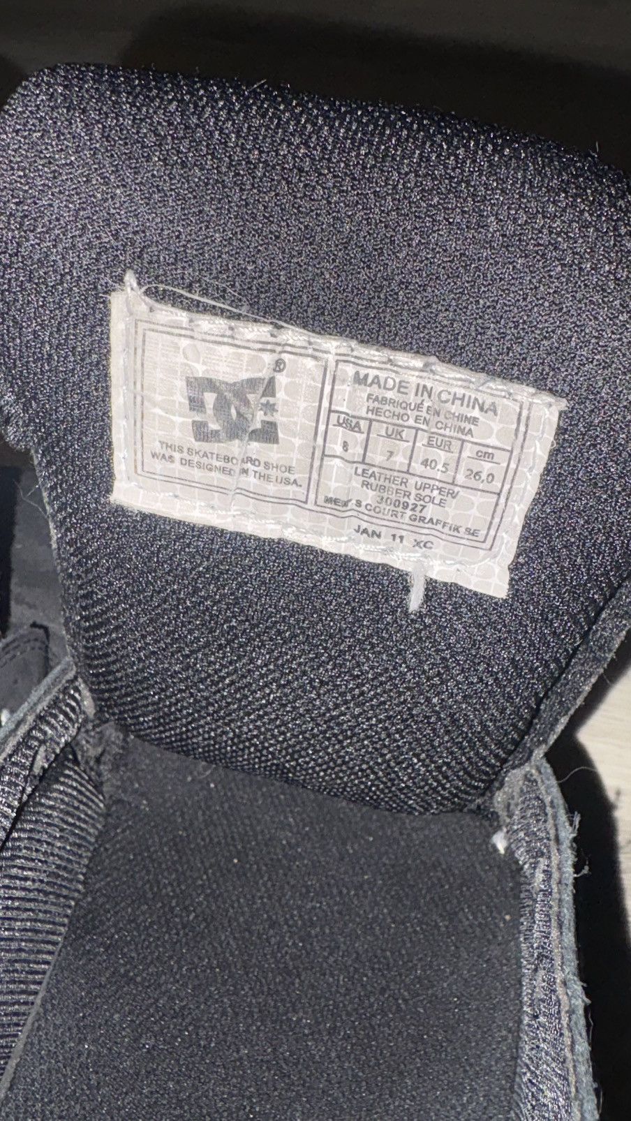 DC 2011 DC Shoe Men Graffik SE Black BattleShip, Plaid Men SZ 8 Size US 8 / EU 41 - 8 Thumbnail