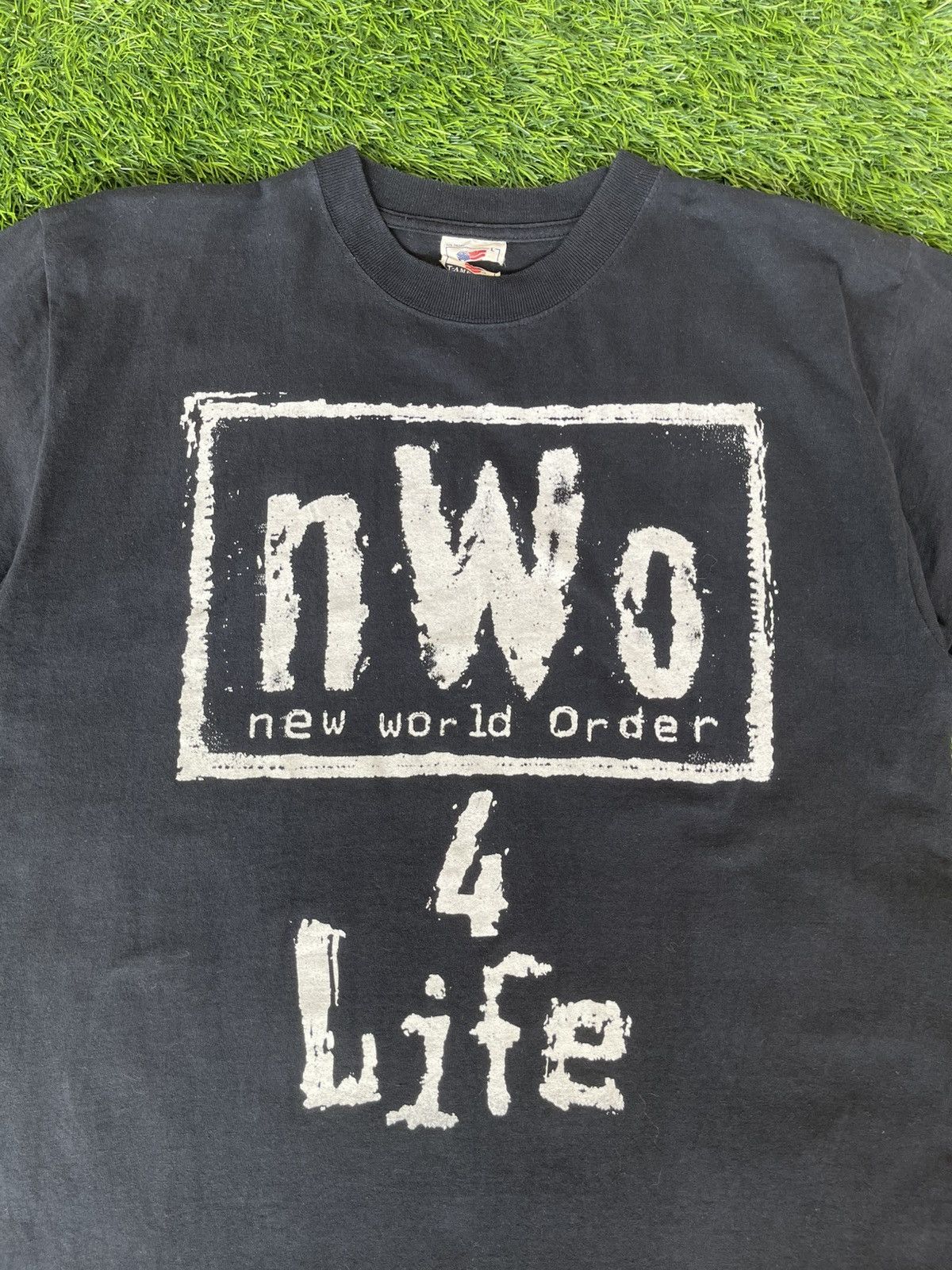 WCW/nWo Vintage’90s🔥New World Order🔥4 Life Wrestling Black Tee Size US L / EU 52-54 / 3 - 8 Thumbnail