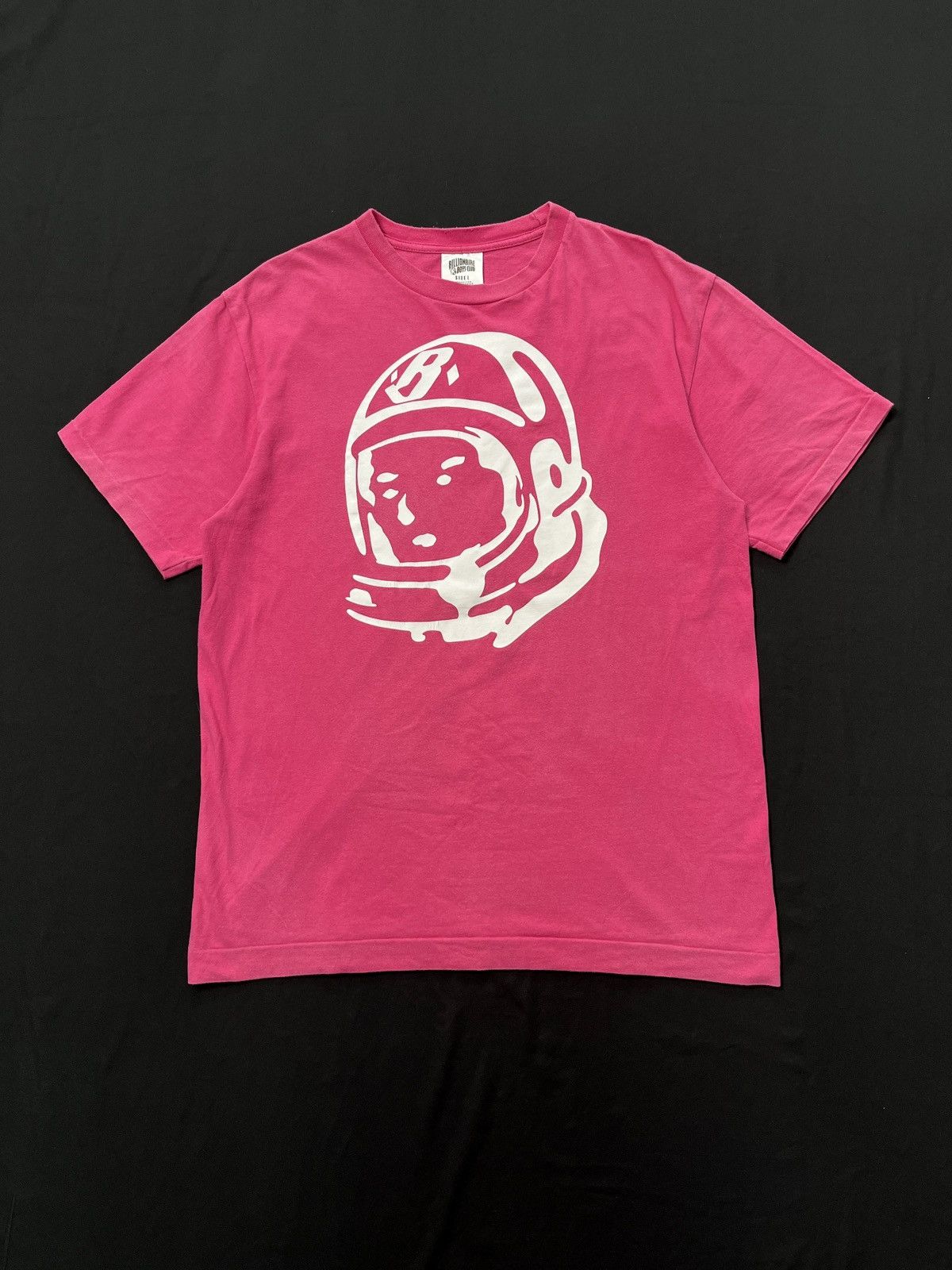 Rare Billionaire Boys Club BBC Helmet Print Pink T-Shirt L