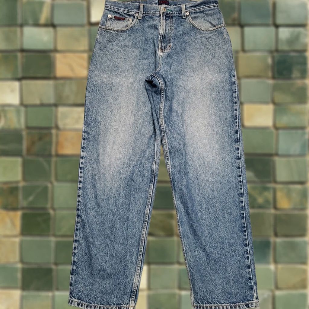 Tommy Hilfiger Vintage Tommy Hilfiger Jeans Mens 34x32 Faded Blue Denim Relaxed Loose Retro Y2K Jeans Mens 34 Blue 90s USAAmerican Mens Jeans Size US 34 / EU 50 - 1 Thumbnail