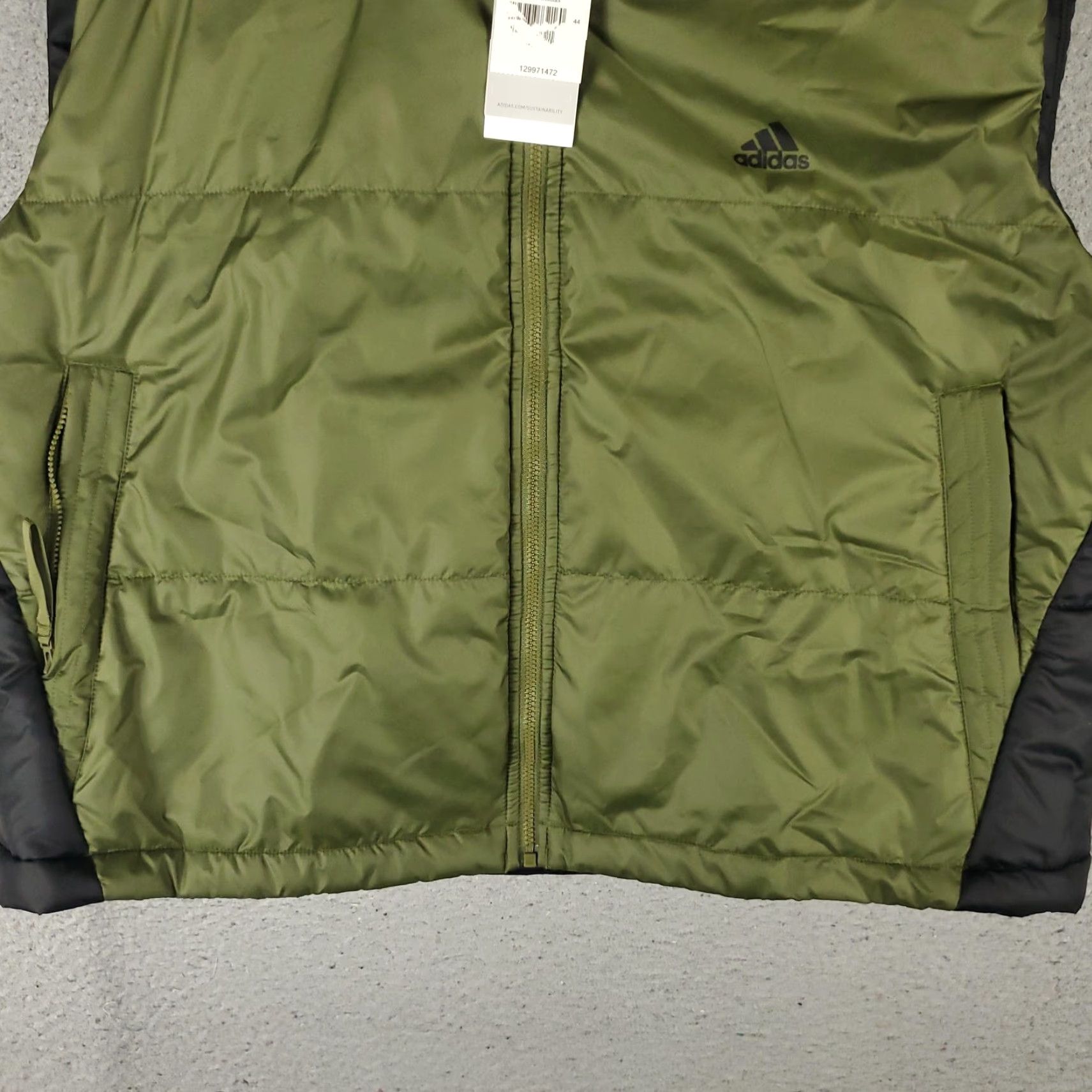 Adidas Adidas Vest Womens Large Green Black W BSC 3S Puffer Quilted Insulated Jacket Size L / US 10 / IT 46 - 3 Thumbnail