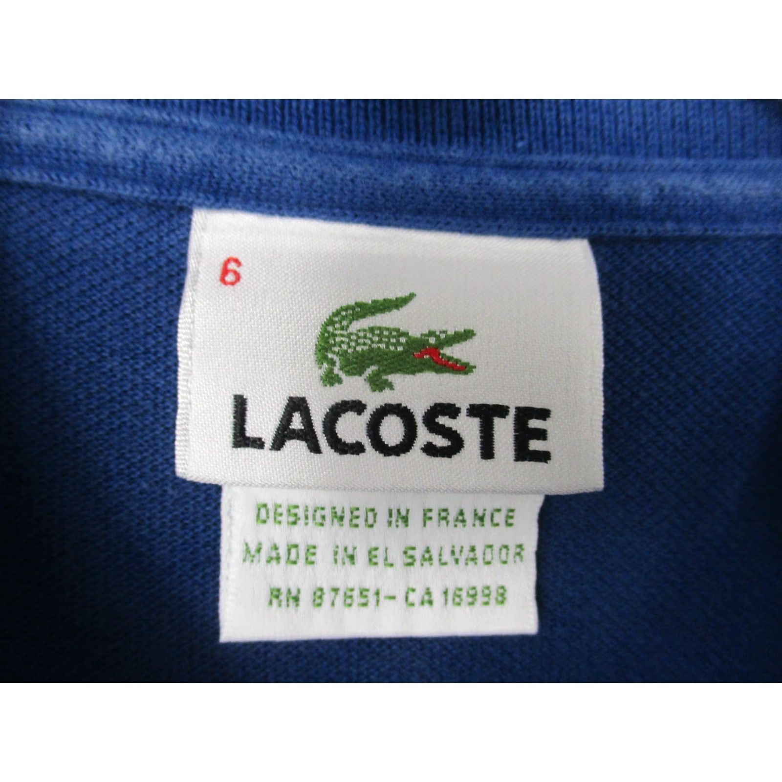 Lacoste Lacoste Polo Shirt Mens XL Blue Classic Croc Logo 100% Cotton Casual Size US XL / EU 56 / 4 - 4 Thumbnail