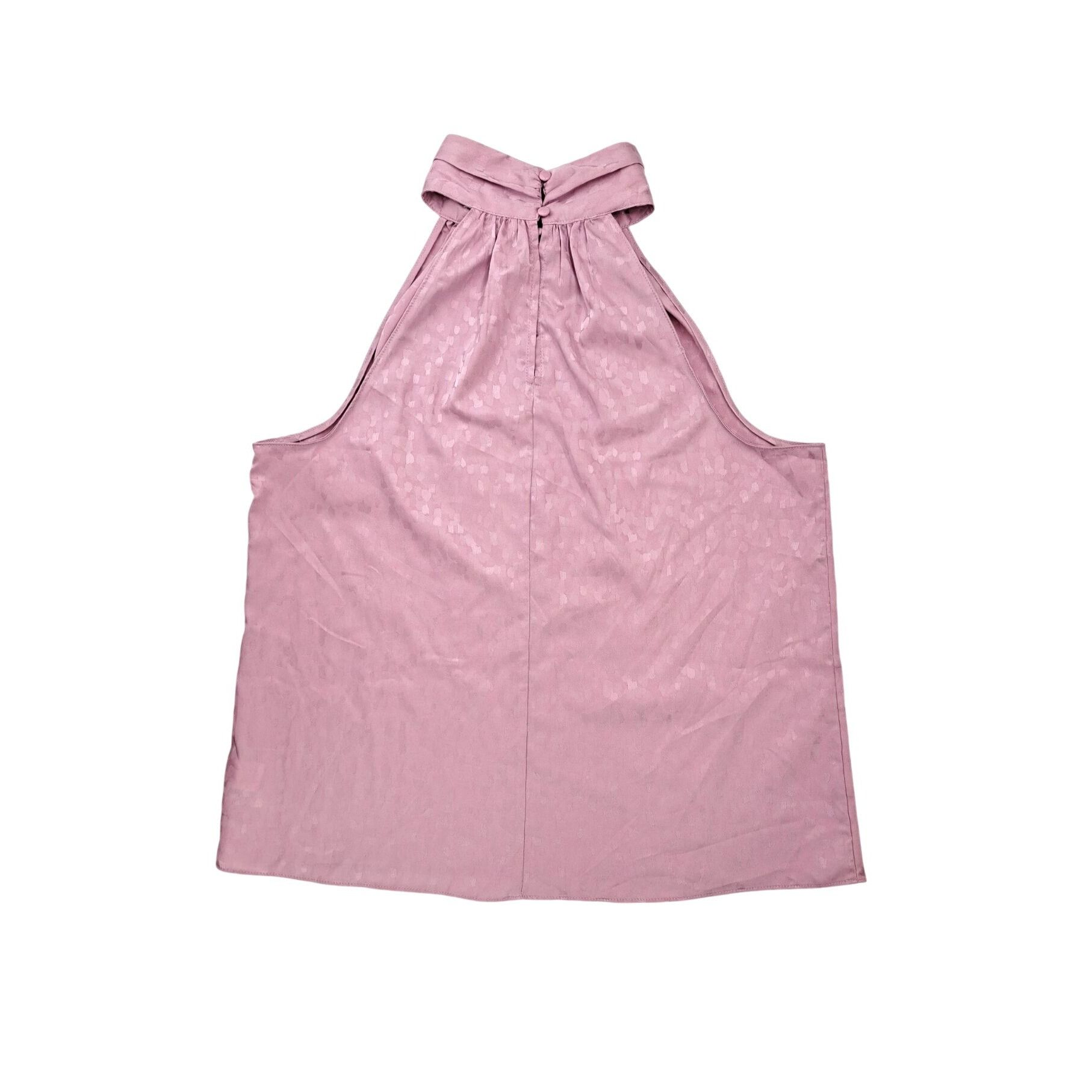 Worthington Worthington Women Pink Sleeveless Halter Neck Top Subtle Size M / US 6-8 / IT 42-44 - 2 Thumbnail