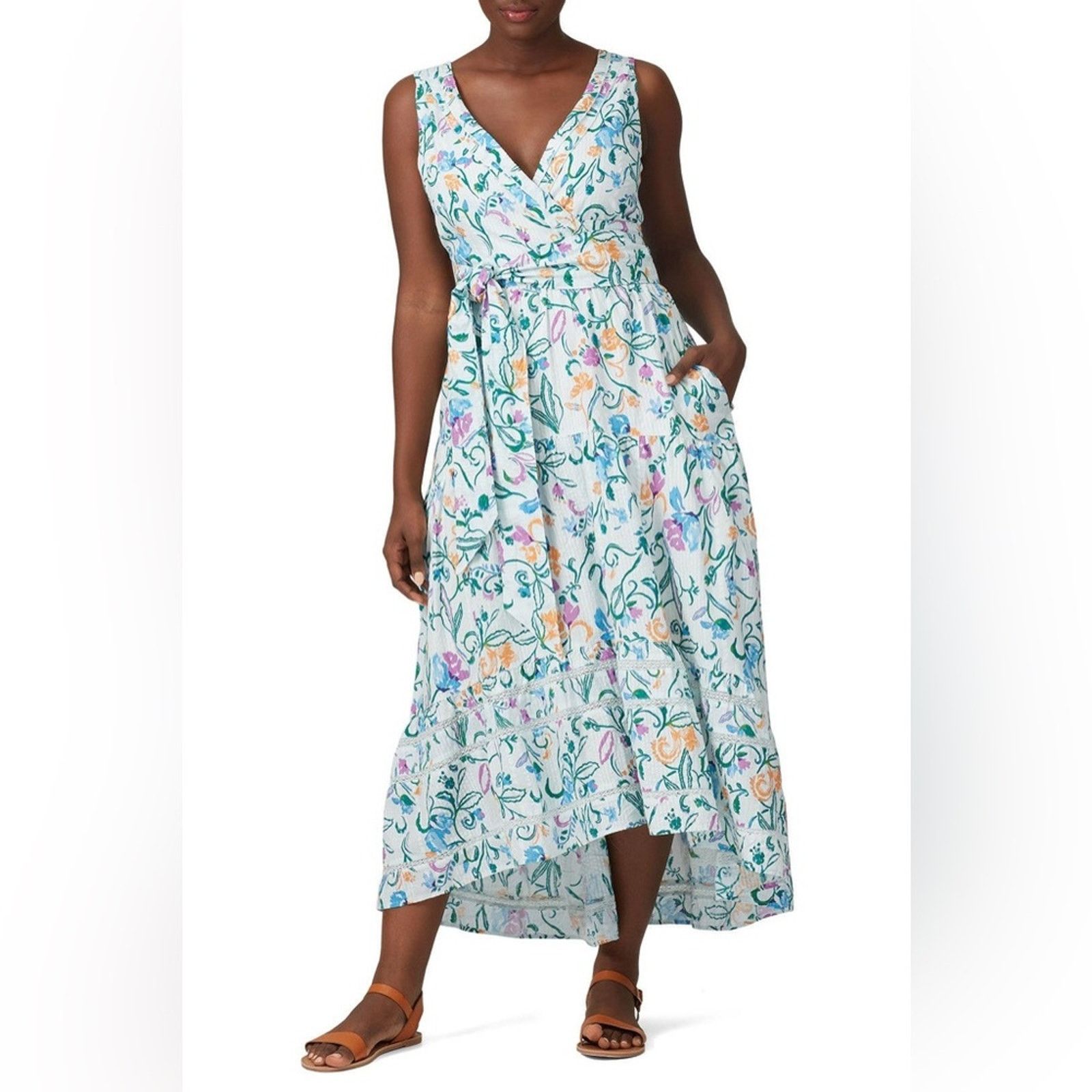 Tanya Taylor Tanya Taylor Size 6 Floral Cotton Neves Dress Sleeveless Size M / US 6-8 / IT 42-44 - 5 Thumbnail