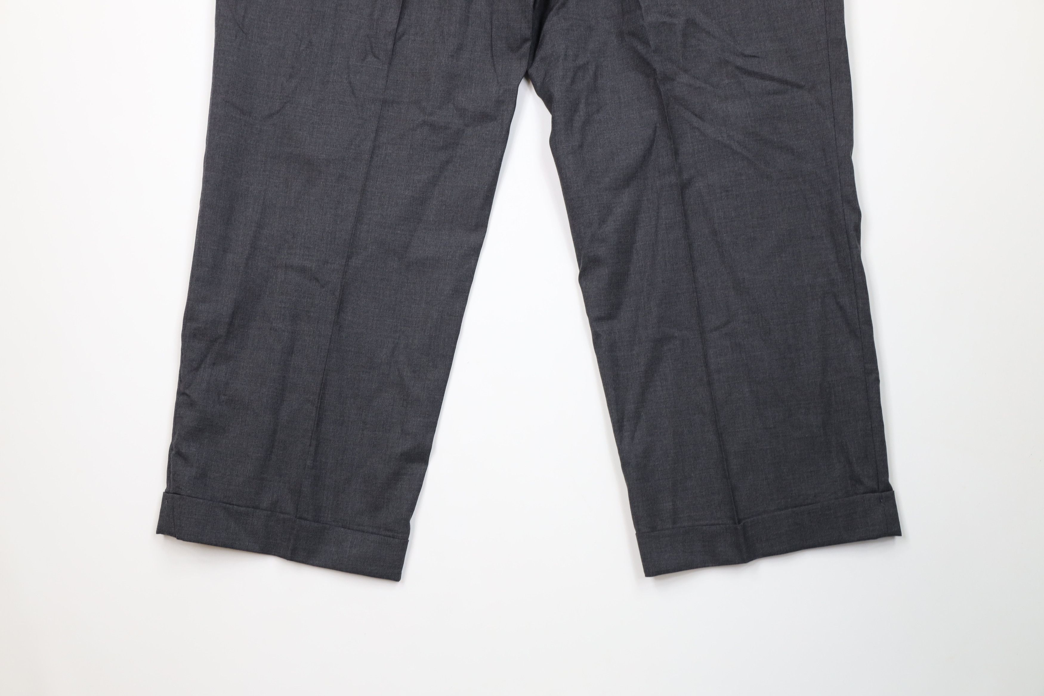 Lands' End Vintage 90s Lands End Cuffed Wide Leg Chino Pants Gray Size US 38 / EU 54 - 11 Thumbnail