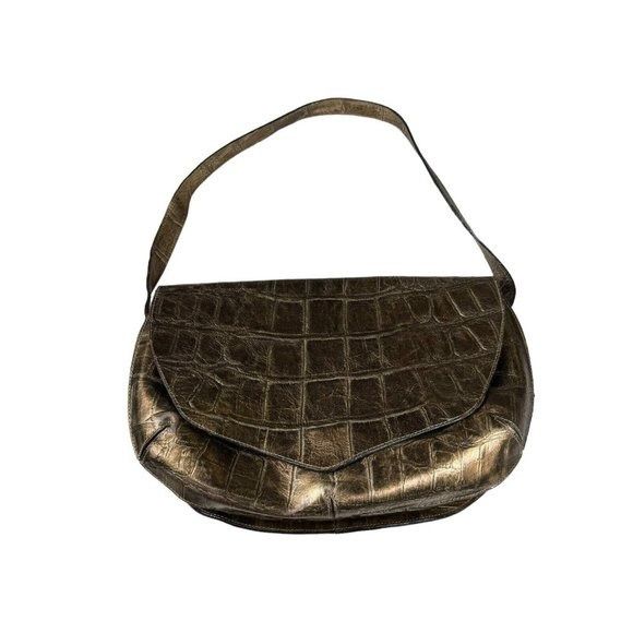 Designer × Vintage Carlos Falchi Exotic Genuine Alligator Crocodile Handmade Sh Size ONE SIZE - 10 Thumbnail