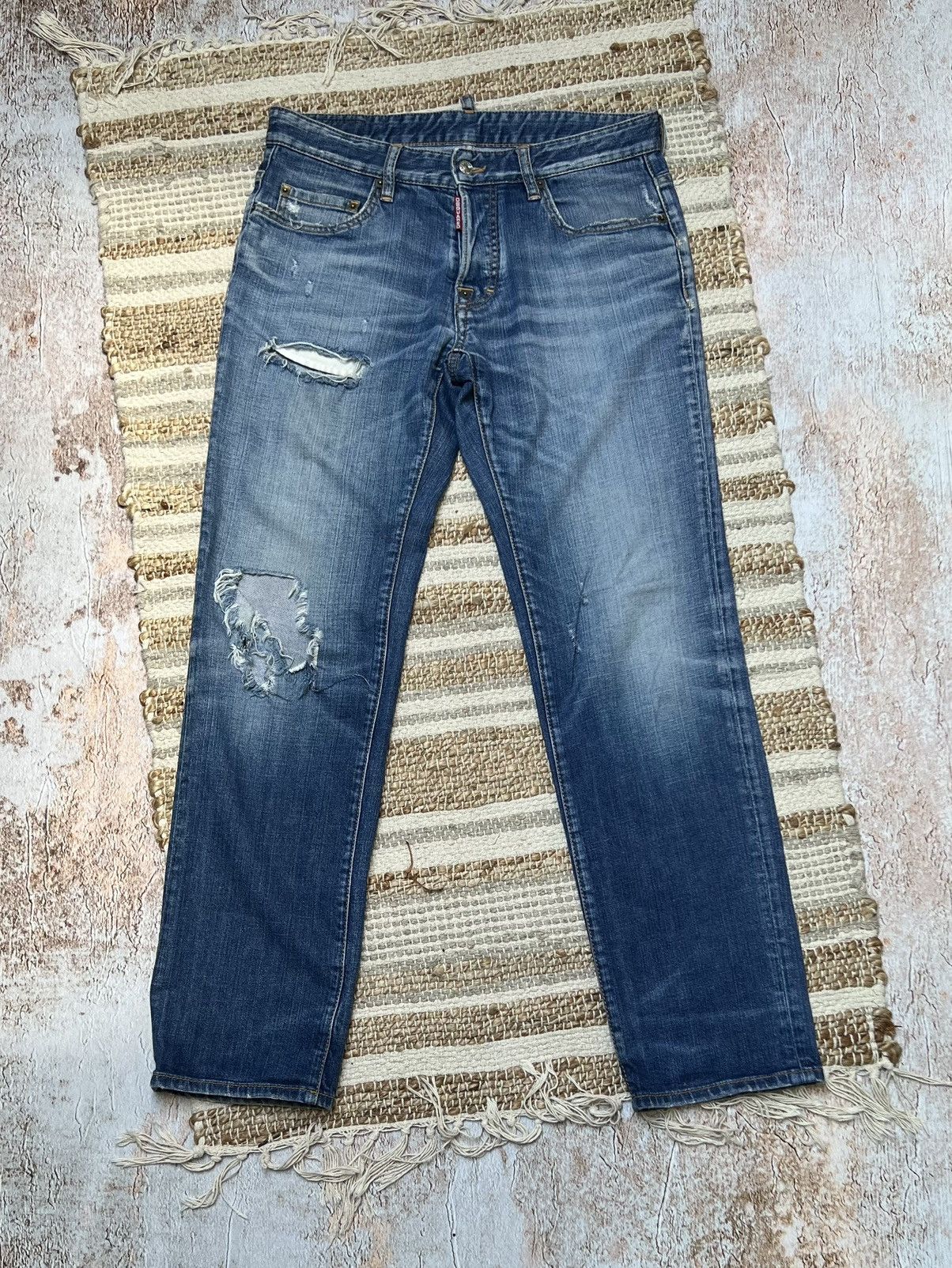Dsquared2 × Vintage Dsquared2 vintage distressed jeans Size US 32 / EU 48 - 1 Thumbnail