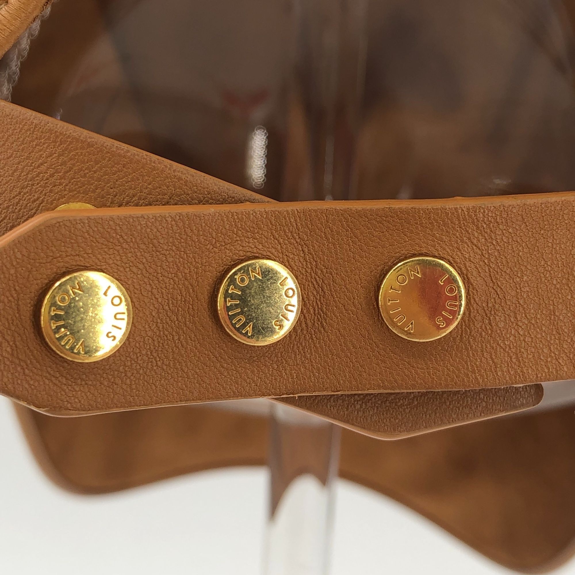 Louis Vuitton Louis Vuitton Brown Sheepskin Baseball Cap With Gold Logo Ma Size ONE SIZE - 7 Thumbnail