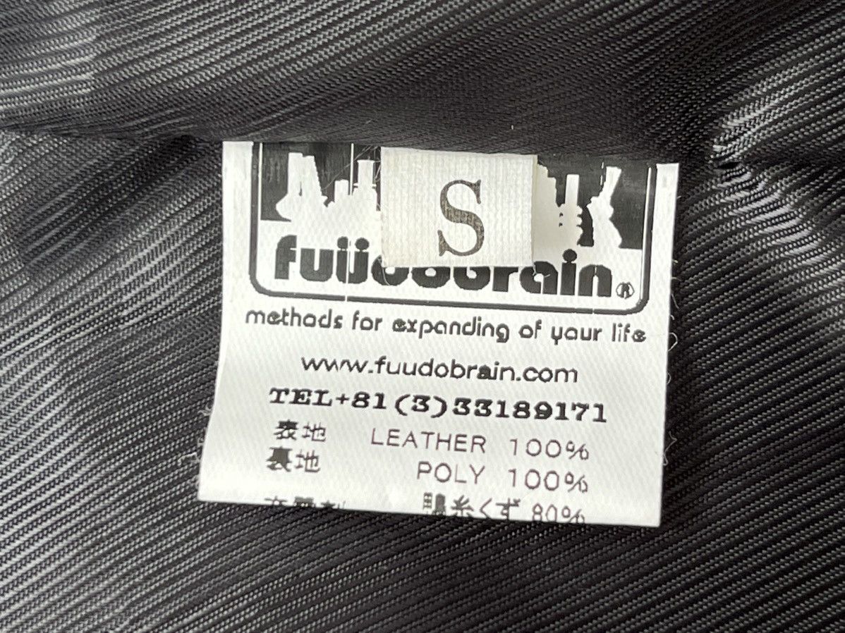 Japanese Brand FUUDOBRAIN Black Leather Hooded Down Jacket Size US S / EU 44-46 / 1 - 10 Thumbnail