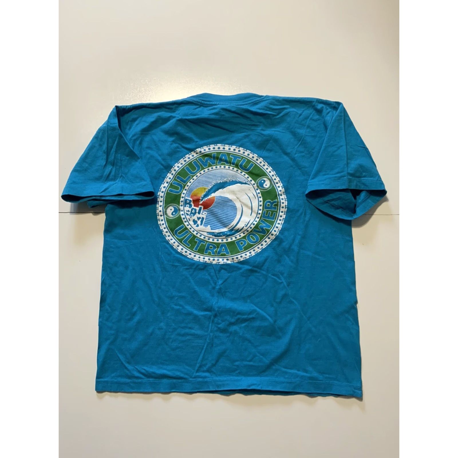 Vintage VINTAGE SZ Uluwatu Bali Yin & Yang Waves Single Stitch Surf Skate T-Shirt XL Mens Size US XL / EU 56 / 4 - 3 Thumbnail