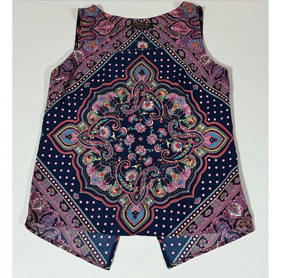 Rene Caovilla Renee C. Floral Paisley Boho Bohemian Top Shirt Blouse XS 🩷✨ Size XS / US 0-2 / IT 36-38 - 1 Thumbnail
