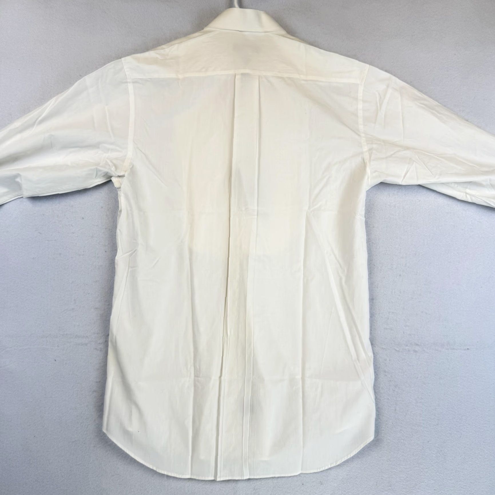 Perry Ellis Perry Ellis Portfolio Dress Shirt Mens 15 White Pleated Wing Collar Tuxedo Formal Bib Ivory 15 in Neck Long Sleeve Boss Barrel Cuff Size 40R - 6 Thumbnail