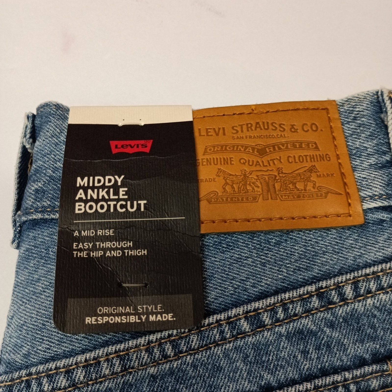 Levi's Levi's Premium Jeans Women's Middy Bootcut Size 24x29 Blue Size 24" / US 00 / IT 34 - 2 Thumbnail