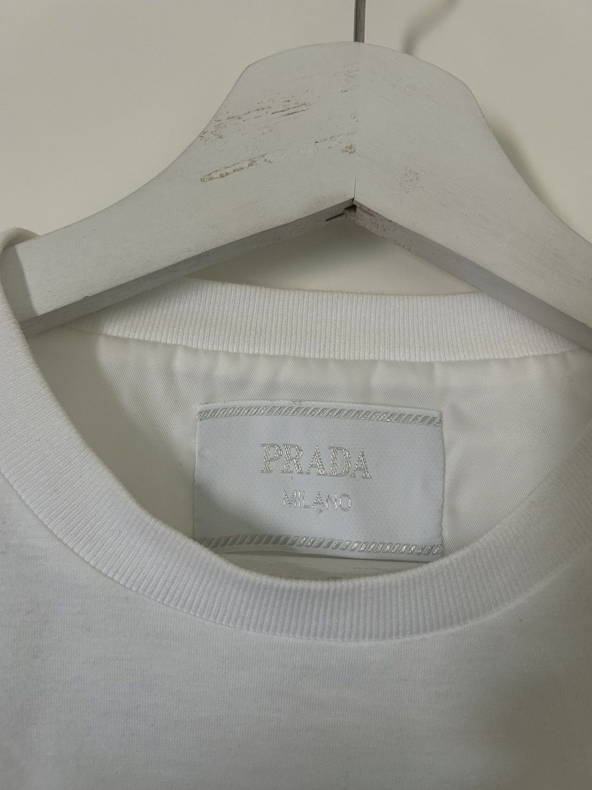 Prada Prada Re-Nylon Jersey T-Shirt With Front Pocket Size US XS / EU 42 / 0 - 2 Thumbnail