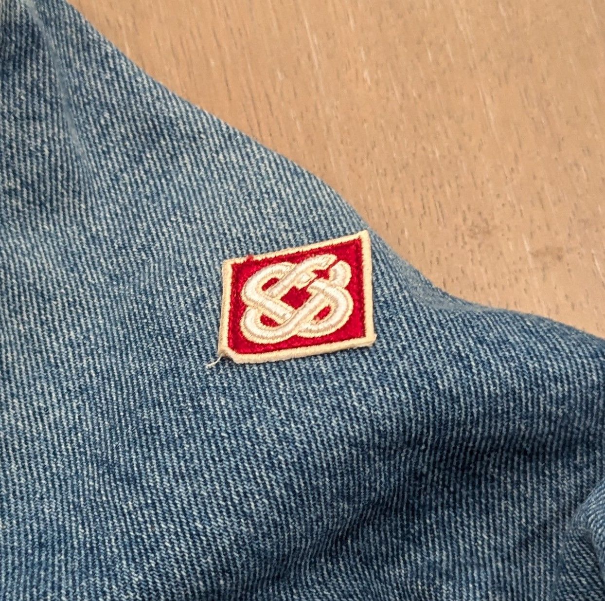 Casablanca CASABLANCA Embroidered Motif Denim Trucker Jacket Stone 48 Size US M / EU 48-50 / 2 - 4 Thumbnail
