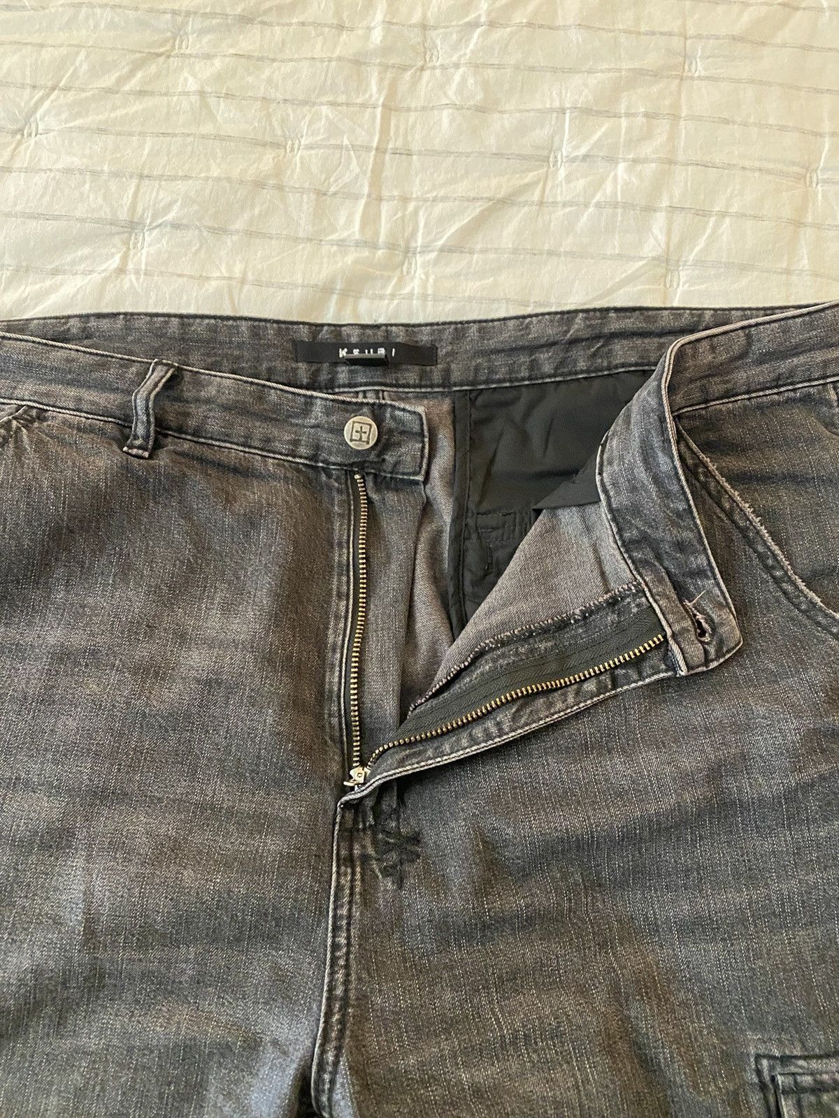 Ksubi Ksubi Riot Denim Cargo Pants Faded Black Sz38 Size US 38 / EU 54 - 11 Thumbnail