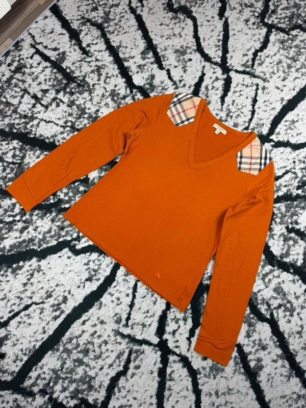 Burberry Burberry orange longsleeve T-shirt L pattern Size US L / EU 52-54 / 3 - 2 Thumbnail