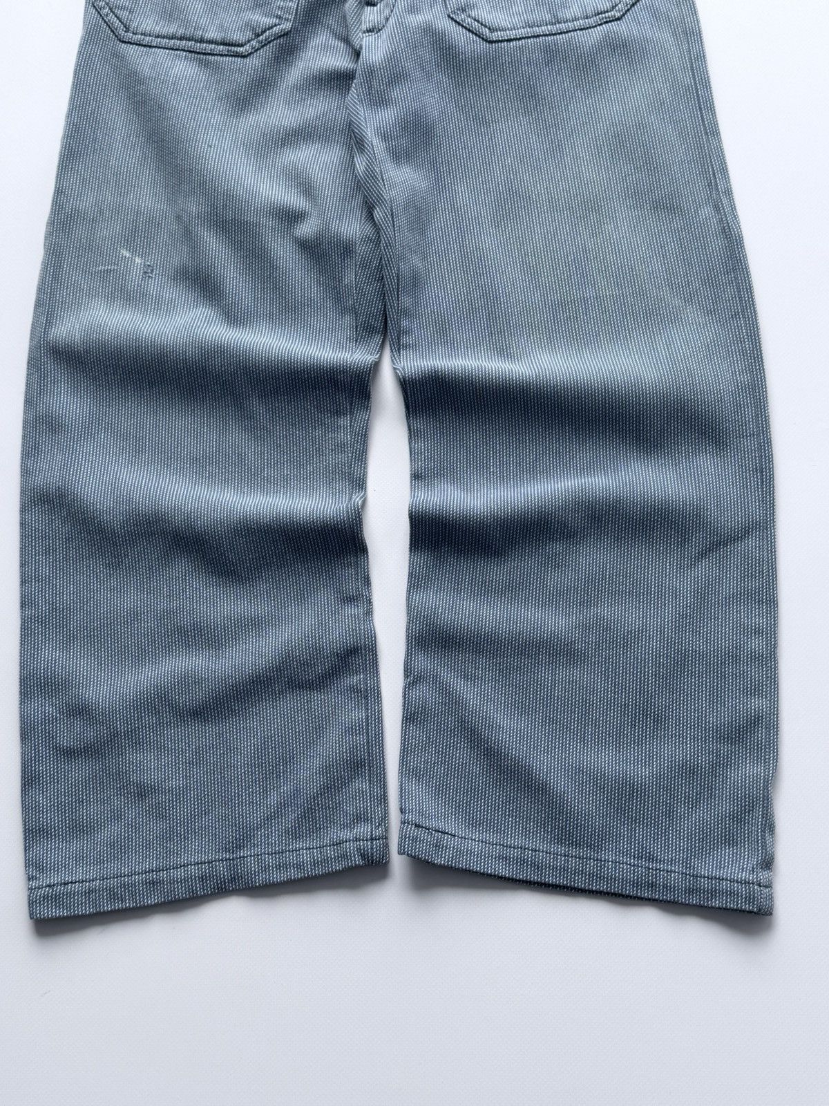 Vetra Vintage 80s French Striped Work Pants Size US 28 / EU 44 - 2 Thumbnail