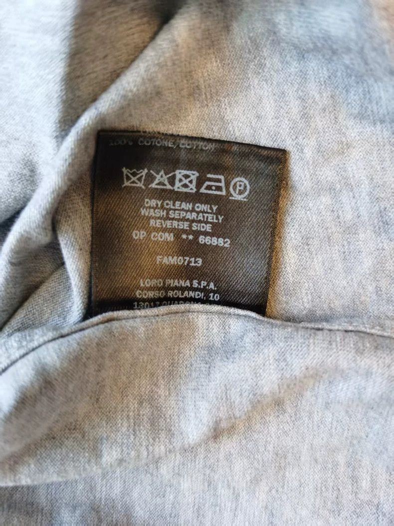 Loro Piana LORO PIANA A light gray short-sleeved T-shirt for women Size L / US 10 / IT 46 - 7 Thumbnail