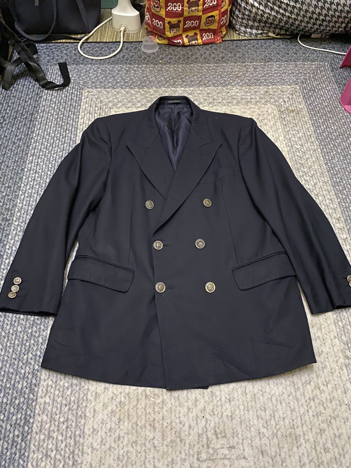 Celine CELINE PARIS DOUBLE BREAST BLAZER STAMPED LOGO BUTTON Size US S / EU 44-46 / 1 - 2 Thumbnail
