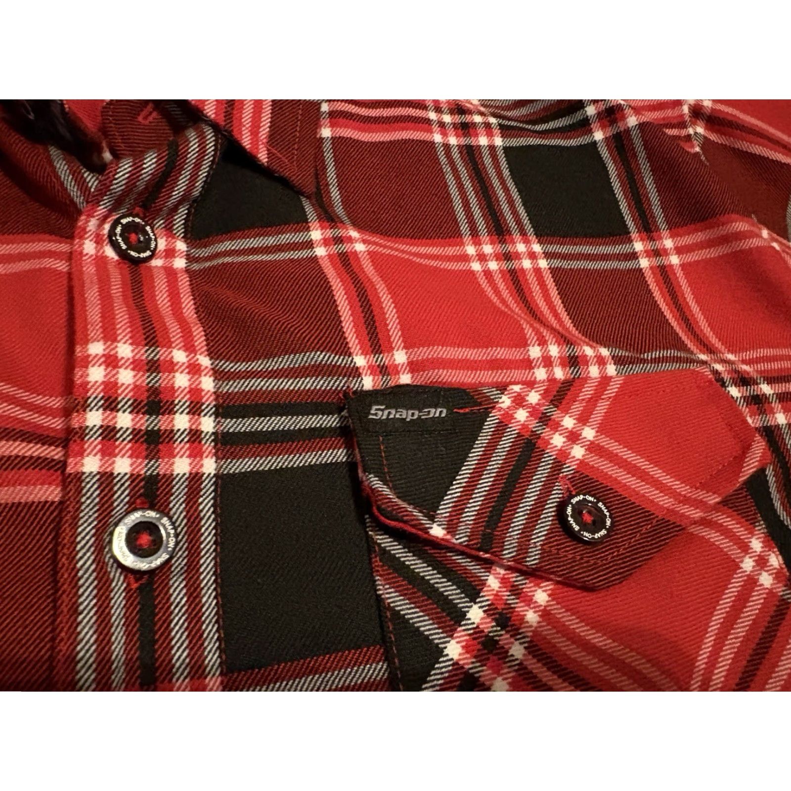 Vintage VINTAGE Dixxon Long Sleeve Red Plaid Flannel Shirt Limited Edition Snap-On Mens Large Size US L / EU 52-54 / 3 - 3 Thumbnail