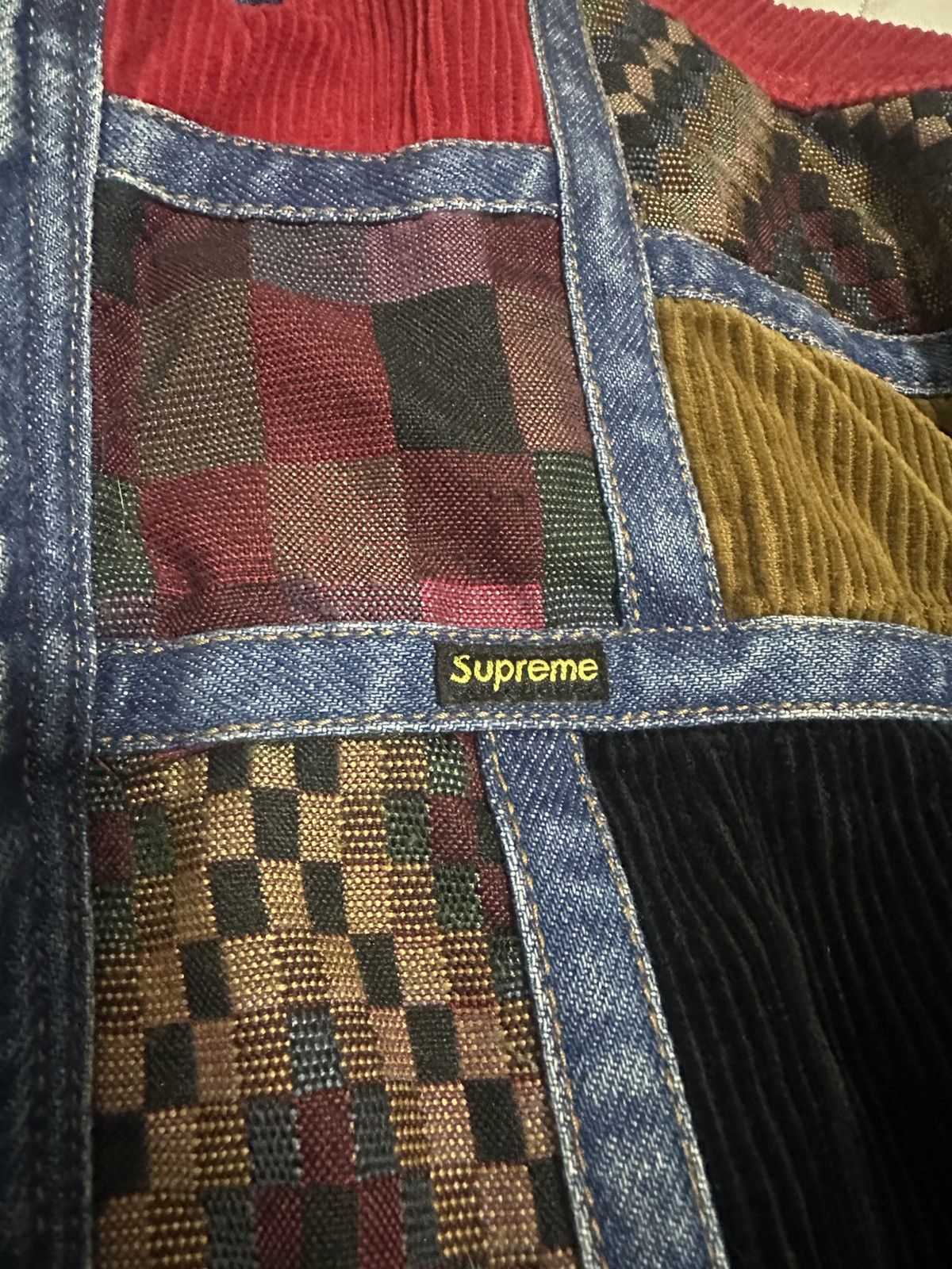Supreme × Vintage Supreme Corduroy Patchwork Denim Jacket Washed Blue Size US S / EU 44-46 / 1 - 3 Thumbnail
