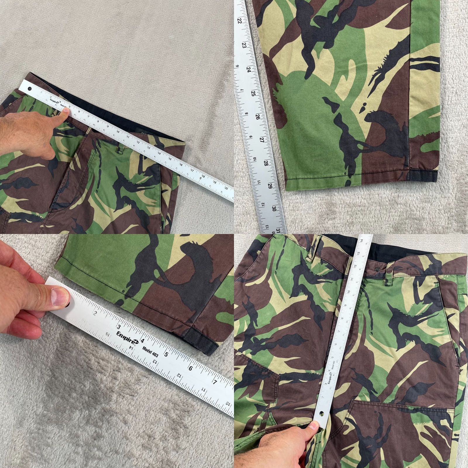 Rag & Bone Rag & Bone Pants Men 30x29.5 Multi Camo Tapered Button Fly Size US 30 / EU 46 - 8 Thumbnail