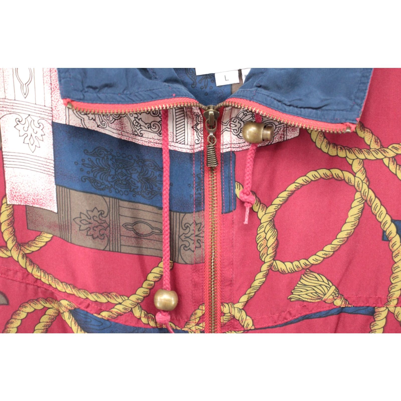 Roper VINTAGE Andy Johns Windbreaker Womens L Silk Red Jacket Clocks Tassels Rope Size L / US 10 / IT 46 - 5 Thumbnail
