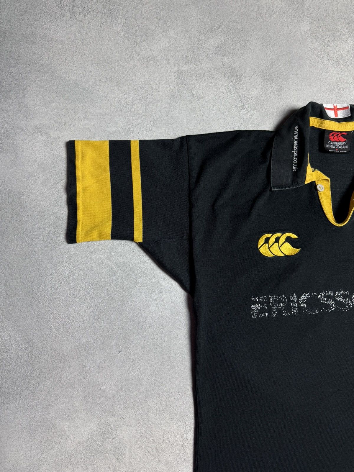 Canterbury of New Zealand London Wasps 1999 2001 Home Rugby Shirt Jersey Canterbury Size US M / EU 48-50 / 2 - 5 Thumbnail