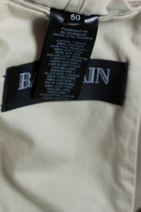 Balmain Balmain, Beige cotton military trenchcoat Size US L / EU 52-54 / 3 - 5 Thumbnail