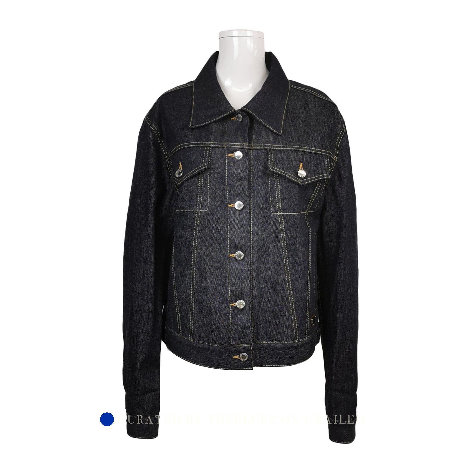 Prada Contrast Stitch Denim Jacket in Blue Size US S / EU 44-46 / 1 - 1 Thumbnail