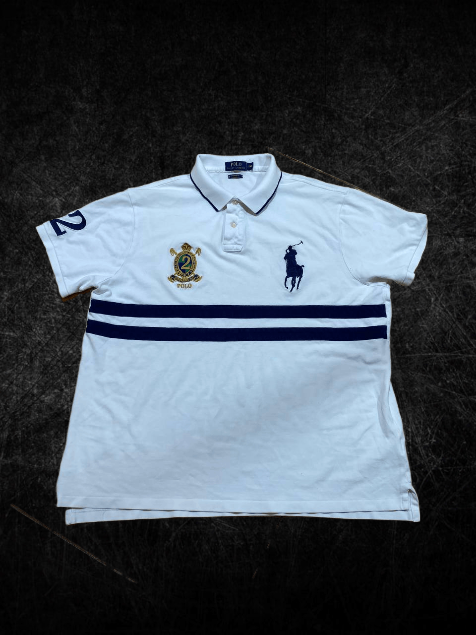 Polo Ralph Lauren Vintage Polo Ralph Lauren Big Logo Mens Polo #2 Size US XXL / EU 58 / 5 - 1 Thumbnail