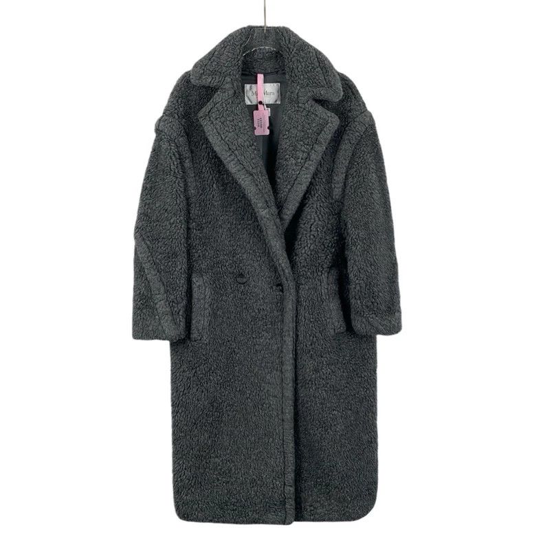 Max Mara Max Mara Teddy Collection Black and Grey Teddy Wool Lapel Size S / US 4 / IT 40 - 1 Thumbnail