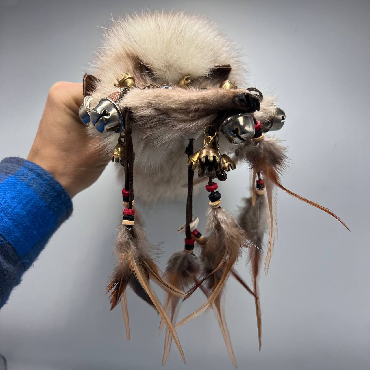 Vintage Vintage Healing Real Eco-friendly Fur Fox Tail Amulet Bells Size ONE SIZE - 8 Thumbnail