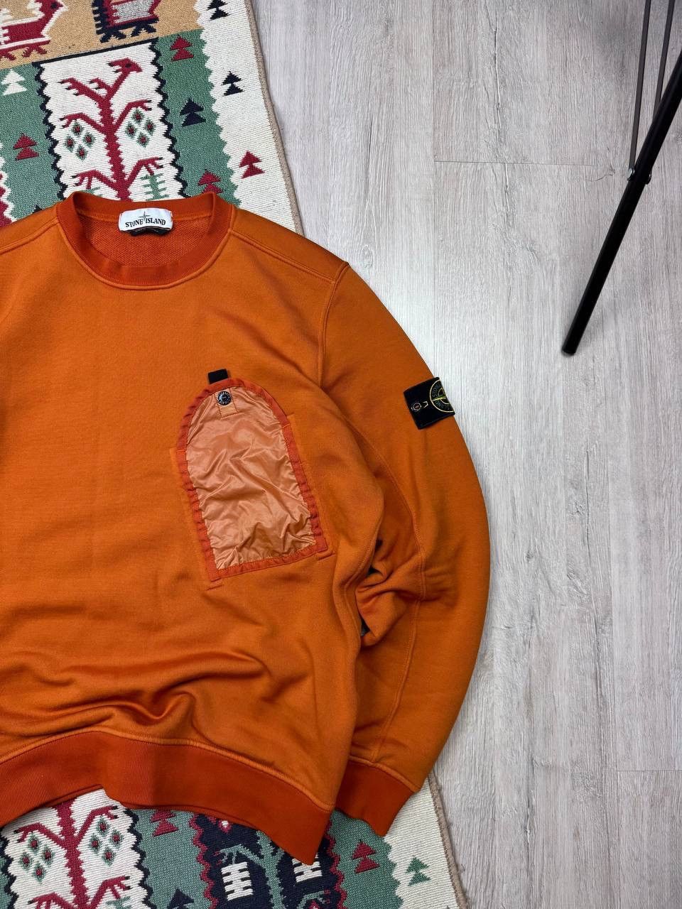 Japanese Brand × Stone Island × Vintage Vintage Stone Island Nylon Pocket Orange RARE Sweatshirt Size US L / EU 52-54 / 3 - 3 Thumbnail