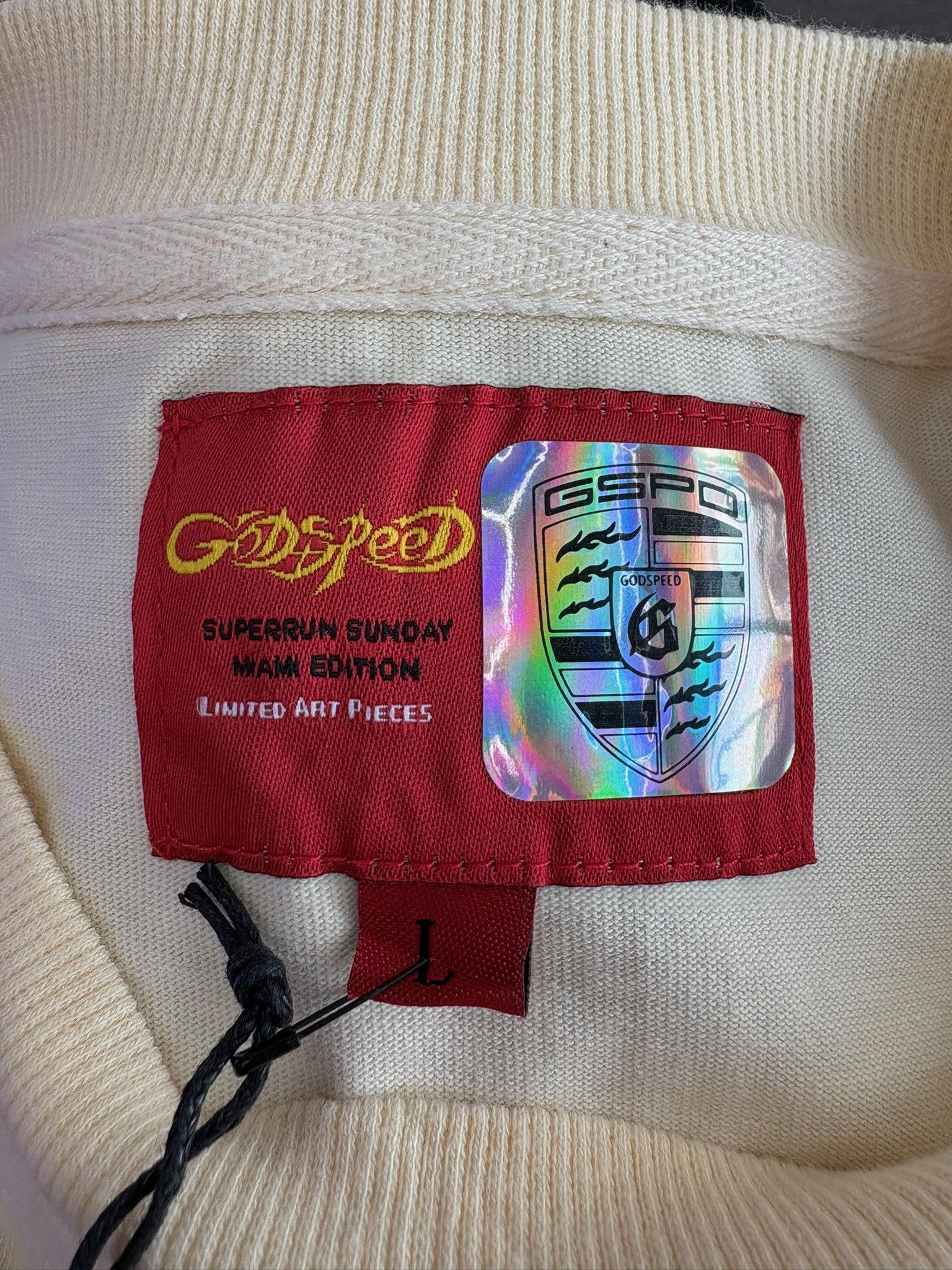 Godspeed Godspeed "South Beach Drive" T-Shirt (Bone) Size US L / EU 52-54 / 3 - 3 Thumbnail