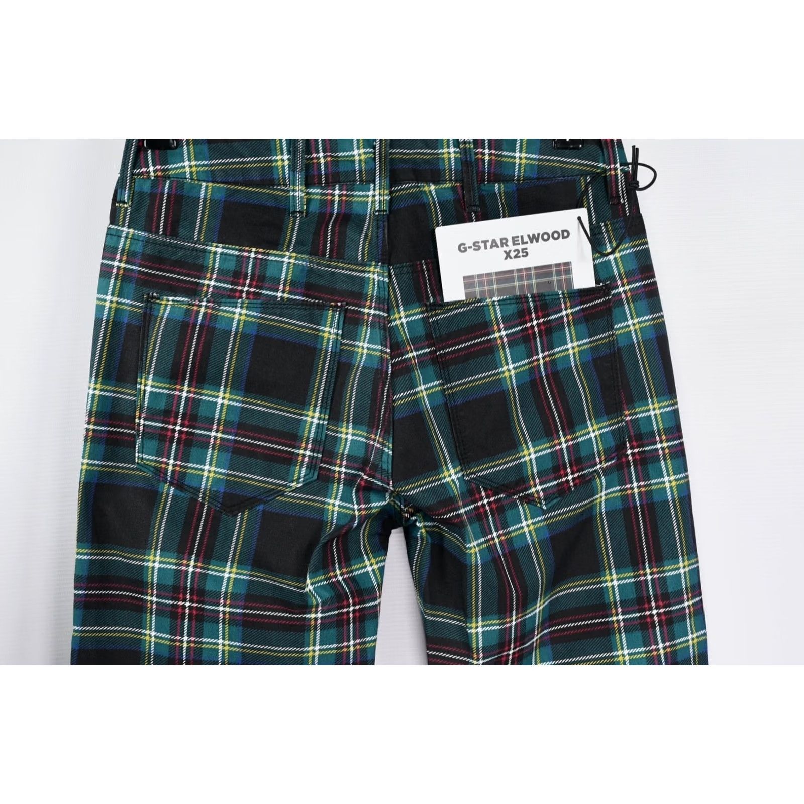 G-Star G-Star Pharrell Williams 5622 3D Mid Boyfriend Royal Stewart Cotton Jeans Blue Check W24 L34 Womens Girls Size ONE SIZE - 6 Thumbnail