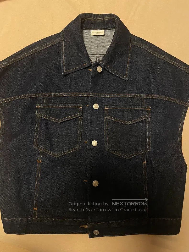 Dries Van Noten Oversized Denim Vest Coat