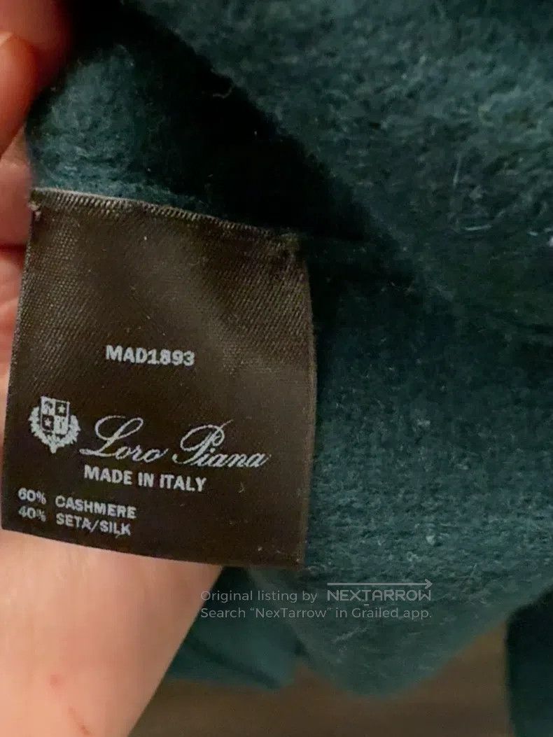 Loro Piana LORO PIANA 60% cashmere 40% mulberry silk blended round ne Size US M / EU 48-50 / 2 - 3 Thumbnail