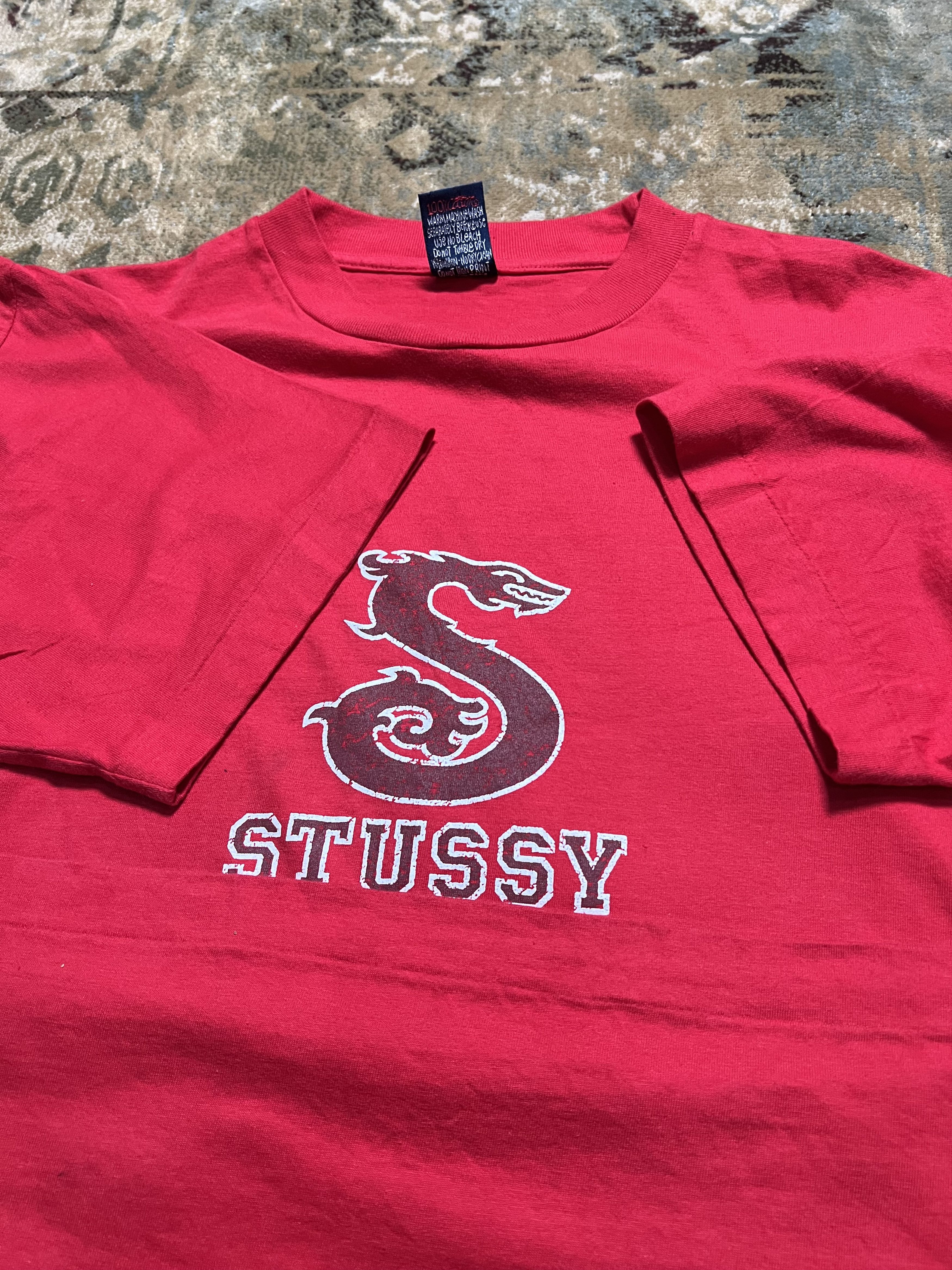 Stussy × Vintage 90s Stussy S Dragon Tshirt Tee y2k style Size US L / EU 52-54 / 3 - 3 Thumbnail