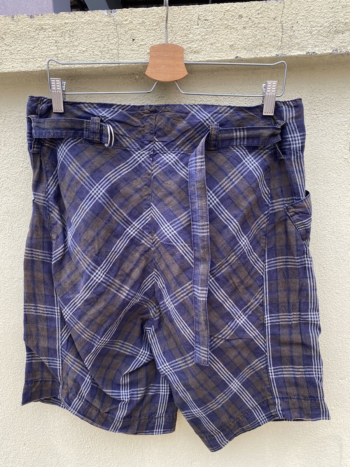 Vintage vintage blue tartan short Size US 32 / EU 48 - 3 Thumbnail