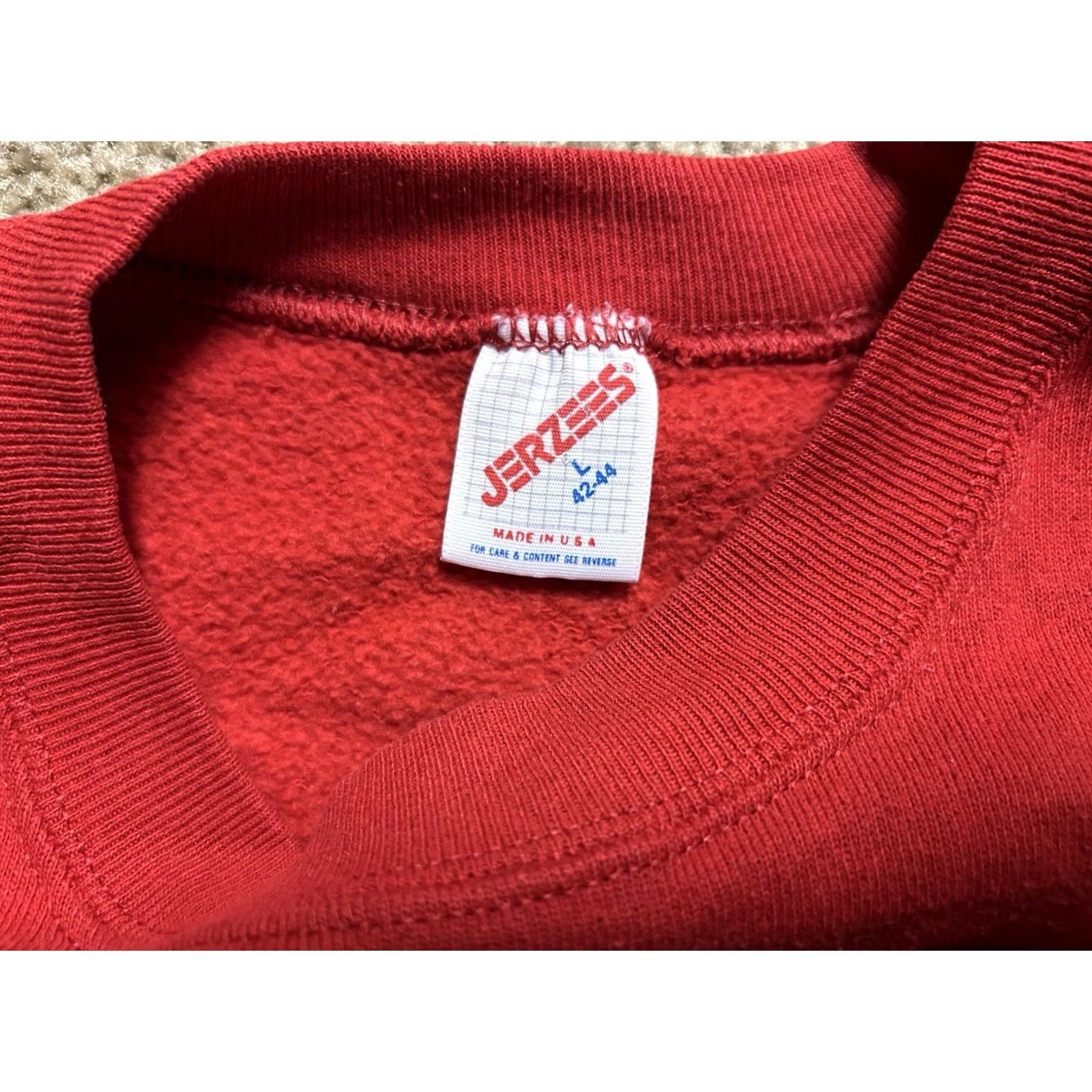 Jerzees VINTAGE Jerzees Women L Crewneck Christmas Reindeer Mountains Made In USA Shirt/ Sweater Size L / US 10 / IT 46 - 4 Thumbnail