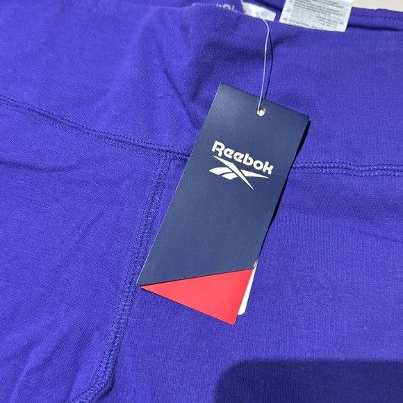 Reebok NWT REEBOK FITTED TRAINING SHORTS BOLD PURPLE SZ SMALL S Size 24" / US 00 / IT 34 - 3 Thumbnail