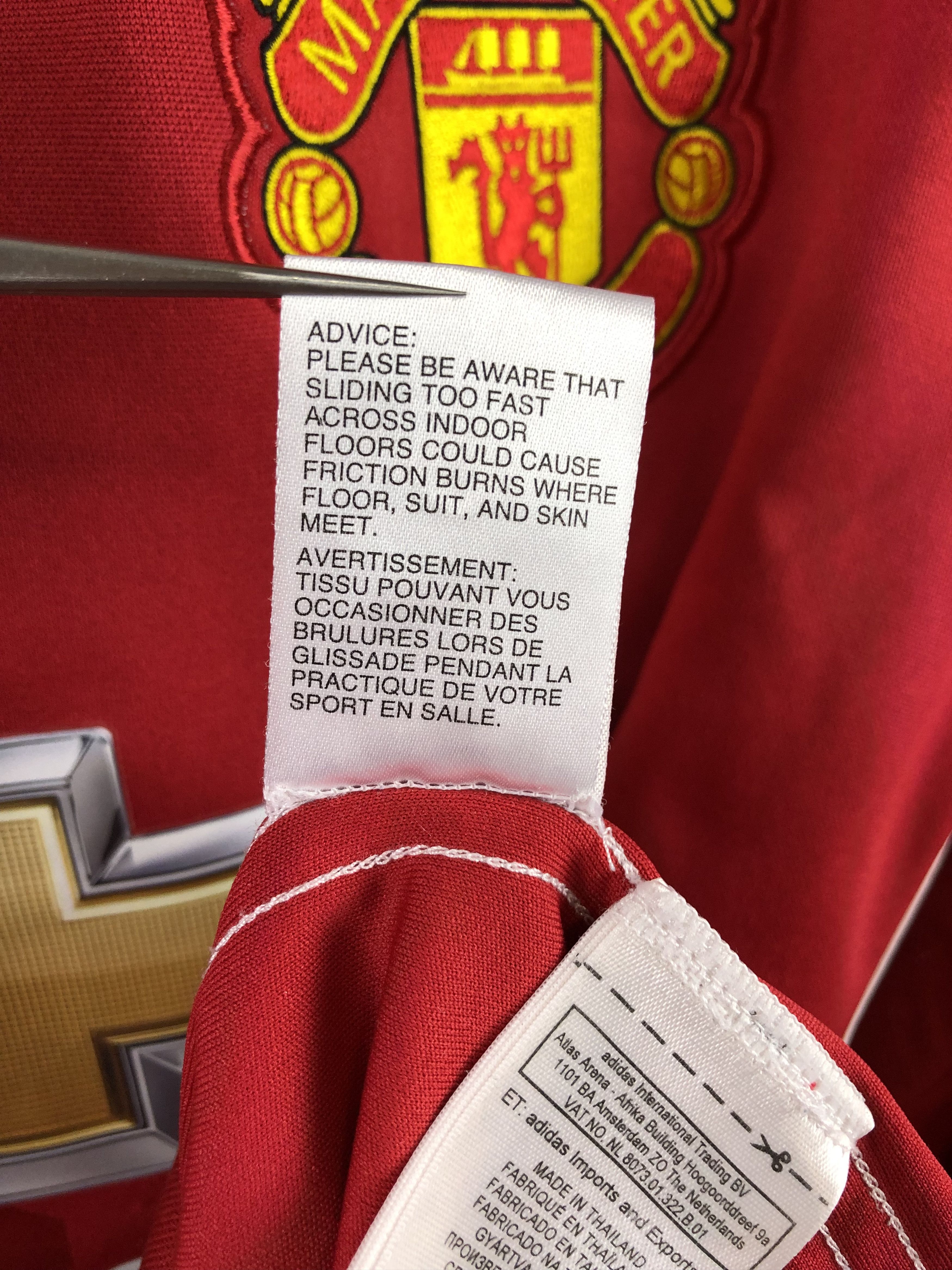 Adidas Manchester United shirt 2016 Soccer Adidas Long Sleeve Size US M / EU 48-50 / 2 - 12 Thumbnail