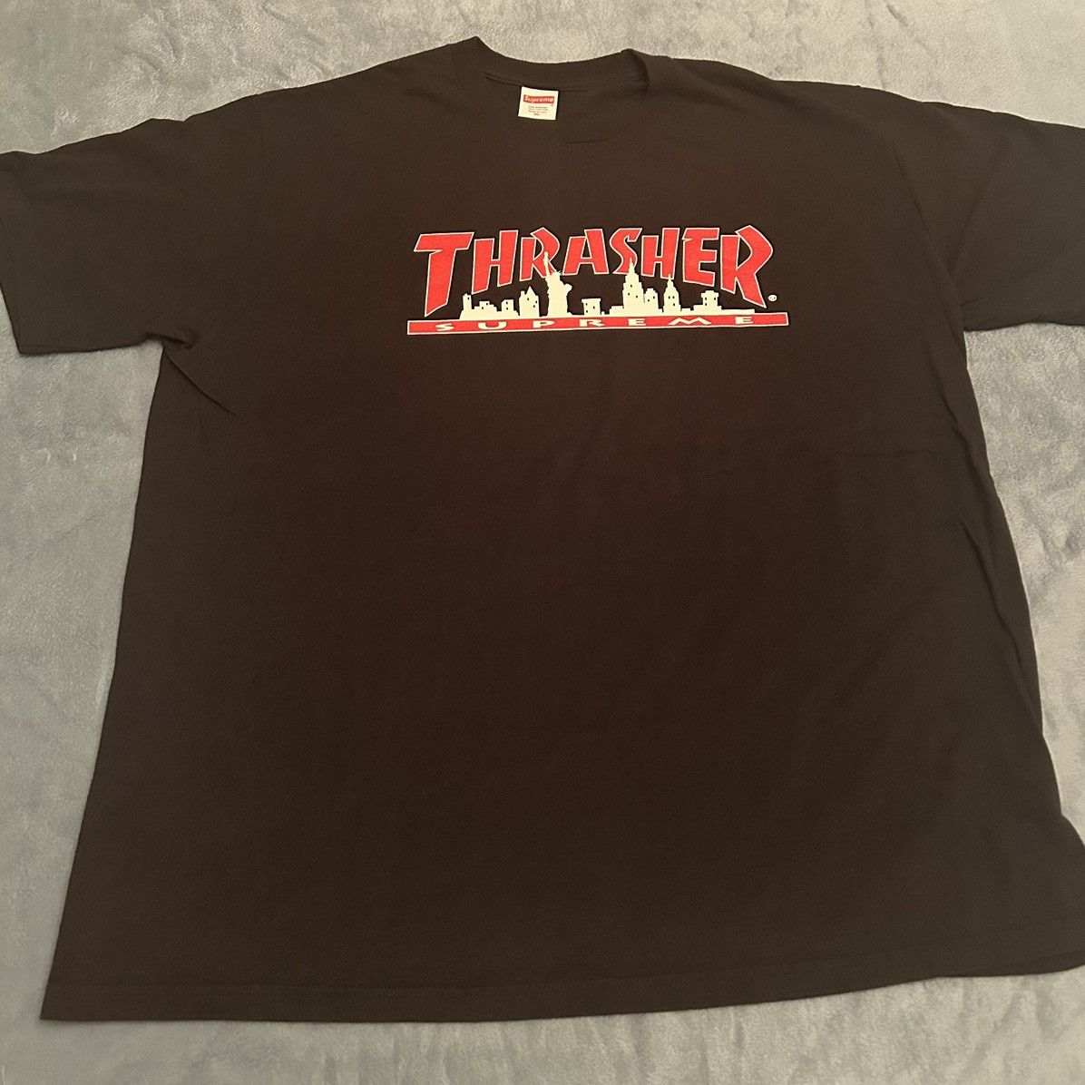 Supreme Supreme Thrasher Skyline T-Shirt Size XL Color Black | Grailed