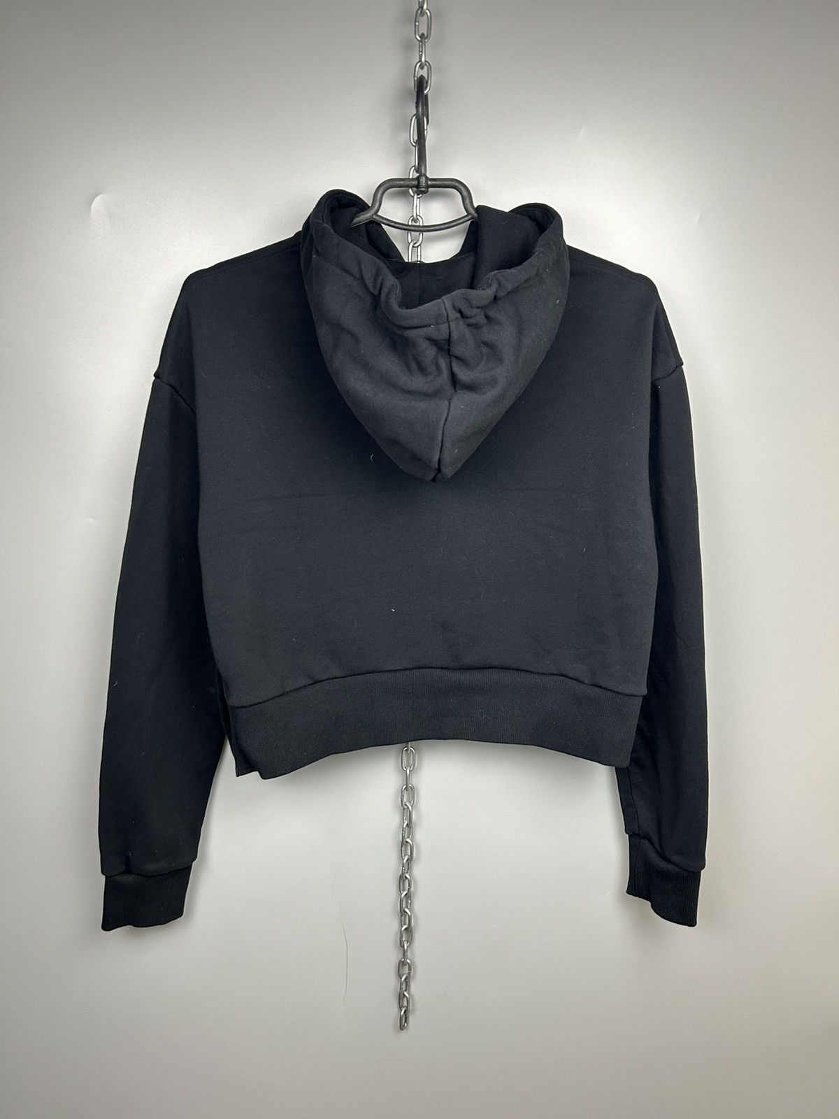 Balmain Balmain Crop Top Hooded Sweatshirt Black Size S / US 4 / IT 40 - 17 Thumbnail