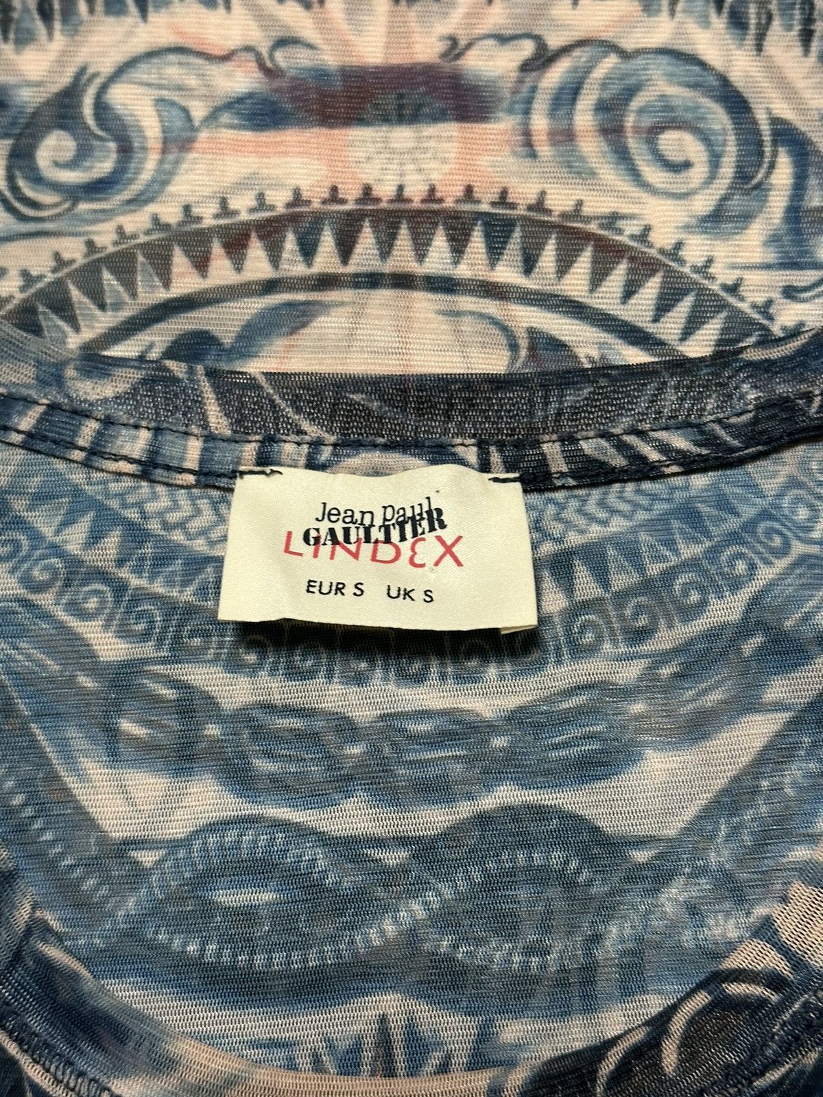 Jean Paul Gaultier JEAN PAUL GAULTIER 2014 Tattoo Mesh Long Sleeve T-Shirt Size S / US 4 / IT 40 - 7 Thumbnail